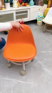 Low Stool with Backrest Low Stool Universal Wheel Clothing Store Toddler Backrest Childrens Small Chair Cadeira