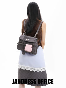 JANDRESS | Commute Large Capacity Backpack Crossbody Bag Small Grey