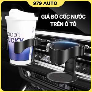 Giá đỡ cốc nước ô tô giá để cốc ly nước trên xe hơi gắn khe cửa gió điều hòa tiện lợi 979auto
