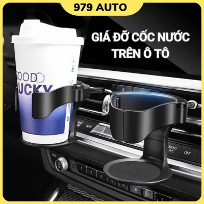 Giá đỡ cốc nước ô tô giá để cốc ly nước trên xe hơi gắn khe cửa gió điều hòa tiện lợi cho di chuyển