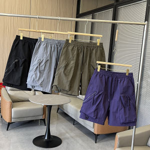 Nylon Taslan Waterproof Outdoor Function Couple Quick-Drying Breathable Lightweight Multi-Bag Loose Sports and Leisure Shorts