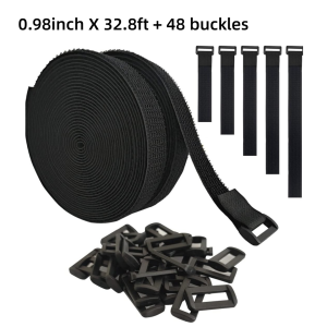 Adjustable Cable Strap Free Cutting Length Hook and Loop Fixing Strap for Cable Organization Wire Management Rope Organizer