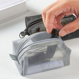 Túi Đựng Mỹ Phẩm Dạng Lưới Nylon Trong Suốt Mini Túi Đựng Đồ Trang Điểm Hình Son Môi Nhỏ Dành Cho Nữ Dễ Thương Dành Cho Tai Nghe Chìa Khóa Dòng Dữ Liệu - Hộp Đựng Du Lịch
