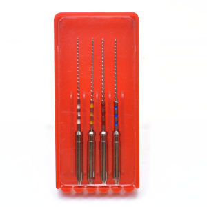 4 ชิ้น/กล่องทันตกรรมกัตตาคอนเดนเซอร์สแตนเลสสตีลรากทันตกรรมสำหรับรากทันตกรรมคลินิกวัสดุห้องปฏิบัติการ