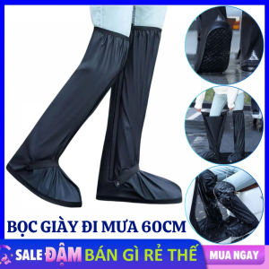 Bao Giày Đi Mưa Chống Nước – Ủng Bọc Giày Đi Xe Máy Không Ướt Chống Trượt - Bọc Giày Đi Mưa Khoá Kéo 2 Lớp Siêu Bền - Bao Trùm Giày  Bọc Giày Lội Nước Chống Thấm Đa Năng Nhiều Size