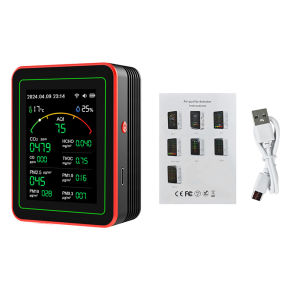 Tuya WiFi 15-in-1 Air Quality Monitor CO2 HCHO PM2.5 PM1.0 PM0.3 PM10 Temp Humidity Formaldehyde Detector