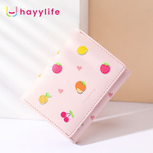 HAYYLIFE Dompet Wanita Motif Buah Lucu Dengan Card Holder 7 Slot Bahan Kulit PU Leather Premium HL-FAA694