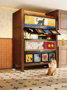 MEISD | Vintage Style Multilevel Kitchen Storage Cabinet