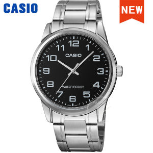 Đồng Hồ Thạch Anh Chống Thấm Nước Dành Cho Nam Casio Dây Đeo Bằng Thép Không Gỉ Thông Thường Chức Năng Báo Thức Chronograph Mặt Số Hardlex Tròn MTP-V001D-1B