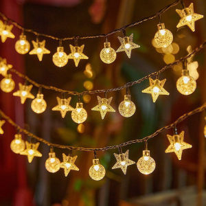 Solar Fairy Lights Outdoor String Lights Star Ball Globe Warm White Multicolor LED for Garden Camping Tent Patio Home Decor