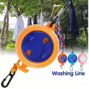 8M Portable Travel Clothes Drying Rack Retractable Clothesline Rope Outdoor Camping Portable Clothing Line for Laundry
