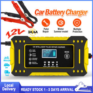12V Car Battery Charger Pengecas Bateri Kereta Motorsikal Restore Motorcycle Lorry Charge Pulse Repair Motor LCD Malaysian Plug  汽车启动器