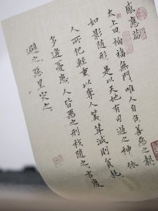 Sufangzhai Pure Goose Brown Paper Ancient French Goose Skin Decorative Flower Cicada Wing Rib Ultra-Thin Handmade Xuan Paper Medium Raw Medium Well Regular Script in Small Characters Calligraphy Work Lection Written Copy Scripture Letter Handwriting Trans