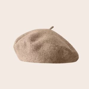 Vintage Wool Beret Hat For Women Solid Color Painter Hat Warm Autumn Winter Fashion Anti-pilling Stylish Cap Head Circumference