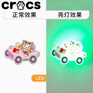 LED Flashing Hole Shoe Accessories Childrens Glowing Compatible Shoe Flower Accessories Decorative Buckle Kuroko