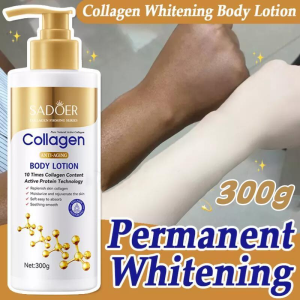 Collagen Whitening Body Lotion 300g Pemutih Badan Pelembab Dan Meremajakan Kulit Menghilangkan Kusam Kulit Mencerahkan Warna Kulit Anti Kerutan Anti Penuaan Losion Tubuh Pemutih Kolagen Pelembab Menghilangkan Kulit Ayam