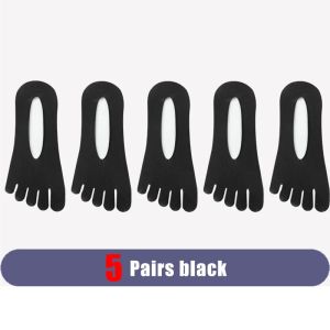 5 Pairs Summer Man Toe Socks Invisible Nylon Thin Do Not Drop Heel Breathable Casual Non-Slip No Show Five Finger Boat Silk Sock