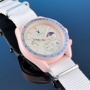 PLAYBOY นาฬิกาผู้หญิงแบรนด์แท้กันน้ํา 2025 เข็มขัดไนลอนใหม่ กีฬา แฟชั่น นาฬิกาควอตซ์ ส่องสว่าง มัลติฟังก์ชั่น หน้าปัด นาฬิกาลําลองที่เป็นกลาง