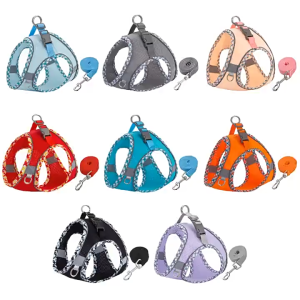 Bộ dây dắt Chó Mèo kèm đai yếm viền phản quang (hàng mới về) - Love Pets Shop