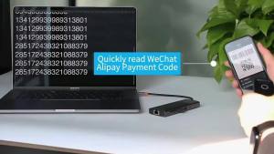 Máy Quét Mã Vạch 2D Bluetooth Không Dây Mini 2.4G Máy Đọc Cầm Tay Di Động Có Chức Năng Lưu Trữ Để Quét Mã QR 1D 2D