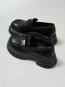 Josiny | Thick Sole Loafer Oxford Style Womens Leather Shoes