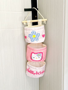 Hanging Storage Bag Clothes Cabinet Organizer Cotton Fabric Wall Mounted Student Dormitory Room Bedroom Storage Solution