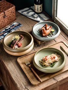 Bát Tròn Sâu Sang Trọng Dùng Trong Gia Đình Bát Tròn Lớn Phong Cách INS Bát Sứ Dùng Để Ăn Tối Đa Hóa Cảm Giác Của Bạn