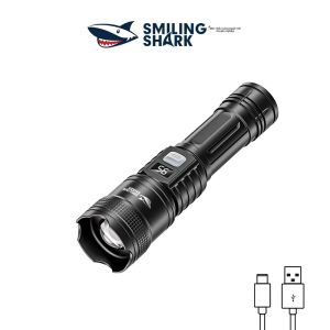 SMILINGSHARK SD5252 Đèn Pin LED Có Thể Sạc Lại Đèn Pin Cầm Tay Có Thể Phóng To Để Cắm Trại Ngoài Trời Đi Bộ Đường Dài Khẩn Cấp Chống Nước Lumen Cao