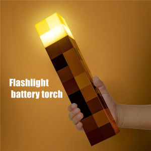 [SG Stock] Minecraft Night Light Creatives Novelty Torch Statue Lights LED Lamp For Bedroom Livingroom childrens toys