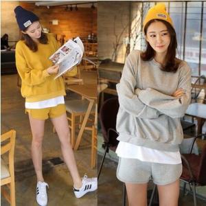 Bộ Đồ Thể Thao Giản Dị Cotton Rộng Rãi Cho Nữ Bộ Đồ Hai Mảnh Thời Trang Xuân Thu Thường Ngày Thoải Mái Thoáng Khí