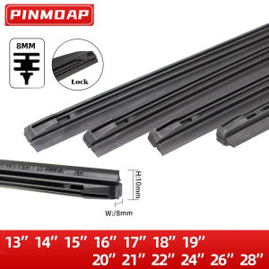 Auto Car All seasons Windshield Wiper Blades Refills Natural Rubber Strips for 3 StageType of Wiper Blade 14" - 28" 16" 18" 26"