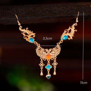 Handmade Hanfu Hair Accessories Tassel Brow Drop Alloy Hooks Photography Props Vintage Court Style  out Fashion Accessories