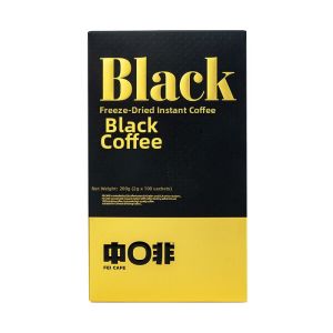 FEI CAFE | Premium Arabica Freeze Dried Instant Black Coffee 100 Cups