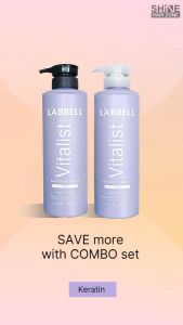 Labbell Vitalist Keratin Hair Dryer Solution Reborn Straight Hair Shampoo 1000ml Conditioner 1000ml suit rebonding hair
