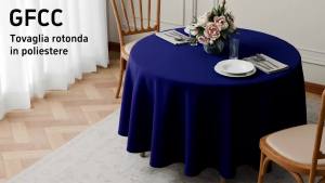 Khăn Trải Bàn Tròn Màu Trơn Đường Kính 127-304cm Giặt Máy Được Tái Sử Dụng Trang Trí Chất Liệu Polyester Dùng Cho Tiệc Cưới Ăn Uống Nhà Hàng Nhà Bếp
