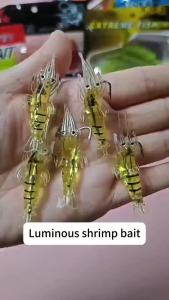 10PCS Soft Shrimp Bait Simulation Soft Fishing Lures Bass Crank Hook Bait Tackle