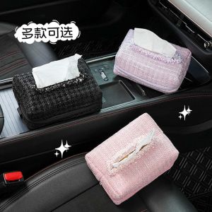 Car Mounted Tissue Box Armrest Storage Bag Hanging Style Vehicle Accessories Napkin Storage Interior High-End Sensation