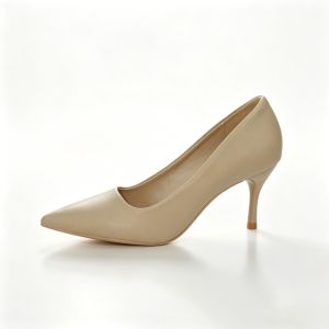 New Nude Pointed Toe Stiletto Heels - Professional Use Leather Pumps for Women
