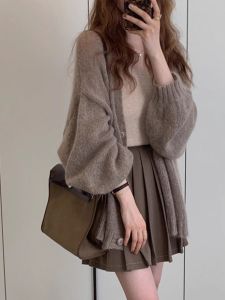 Premium Fashion Stylish Temperament College Style Three-piece Set Dress