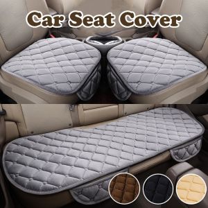 Car Seat Cover Universal Plush Non Slip Mat Cushion Chair Protector with Storage Pocket Auto Interior Accessories