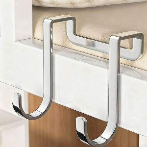Stainless Steel Bedside Cabinet Door Hook Student Dormitory Double Hook S-Shaped Hook Bathroom Hanging Clothes