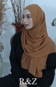Jilbab Pashmina Ceruty Babydoll Super Premium ukuran 185x75 dijahit 4 Sisi Terlaris