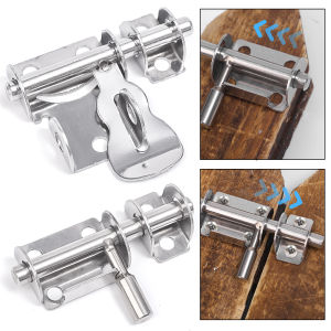 Stainless Steel Door Bolt Anti-theft Door Latch Solid Sliding Bolt Hasp Home Hardware Gate Safety Toilet Wooden Door Lock