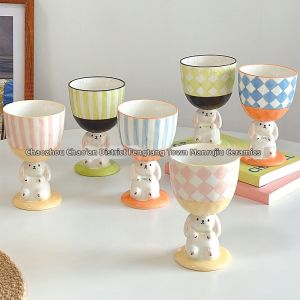 Rabbit Design High-footed Coffee Mug Large Capacity