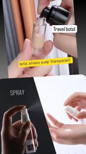 tokomumer  BOTOL AIRLESS pump spray botol travel lotion spray 10ml botol serum mini B027