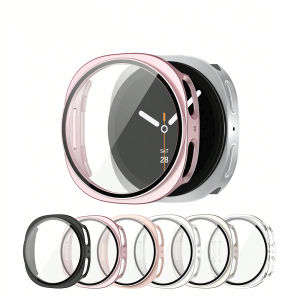 Glass+watch case for Samsung galaxy Watch 8 40/44mm accessories scratch-resistant and shockproof all-around protective case.
