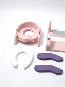 Baby Toilet Potty Chair Adjustable Foldable Potty Training Toilet Seat with Anti-Slip Step Ladder Boys Girls