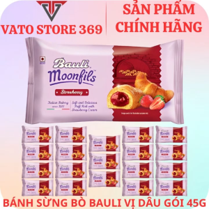 Bánh sừng bò BAULI vị dâu gói 45g (thùng/gói)
