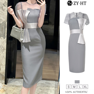 ZYHT EraVogue Womens Dresses Puff Sleeve Dresses Apricot Dresses Pink Dresses Grey Dresses Formal Occasion Dresses Birthday Party Dresses Plus Size Dresses Split Dresses 50821