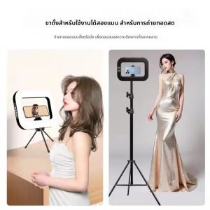 ไฟเซลฟี่ขนาด 11 นิ้ว พร้อมขาตั้งหมุนได้และที่ยึดโทรศัพท์มือถือ ไฟเซลฟี่ LED แบบพกพาขนาดเล็กสำหรับถ่ายภาพด้วยโทรศัพท์มือถือ